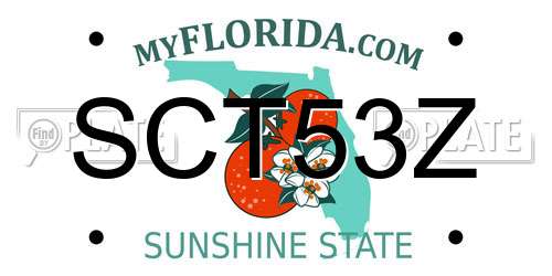 SCT53Z Florida License Plate