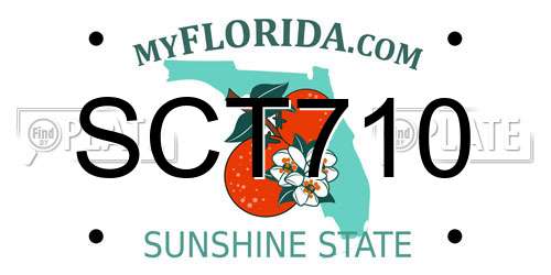 SCT710 Florida License Plate