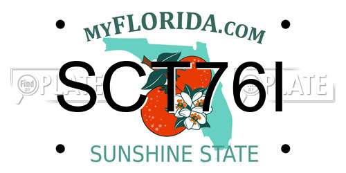 SCT76I Florida License Plate
