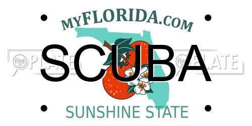 SCUBA Florida License Plate