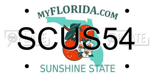 SCUS54 Florida License Plate