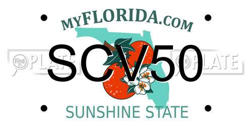 SCV50 Florida License Plate