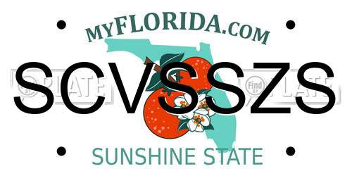 SCVSSZS Florida License Plate