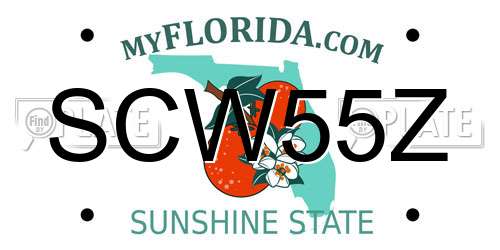 SCW55Z Florida License Plate