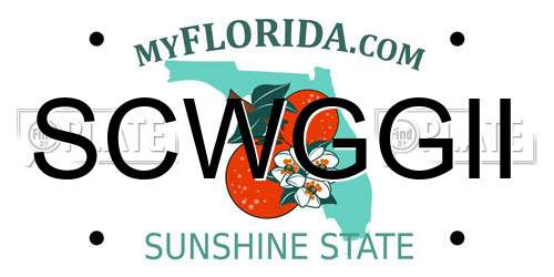 SCWGGII Florida License Plate