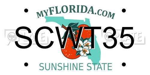 SCWT35 Florida License Plate
