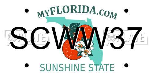 SCWW37 Florida License Plate