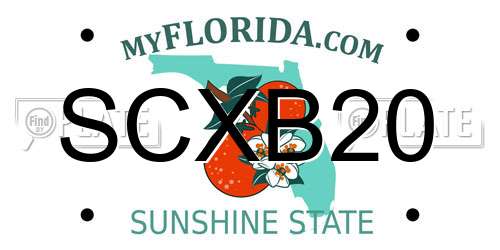 SCXB20 Florida License Plate