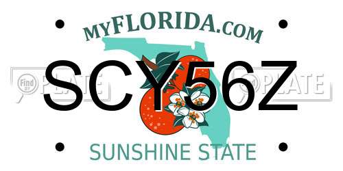 SCY56Z Florida License Plate
