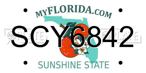 SCY6842 Florida License Plate