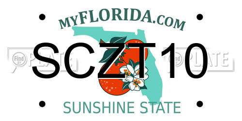 SCZT10 Florida License Plate