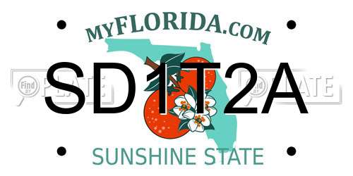 SD1T2A Florida License Plate