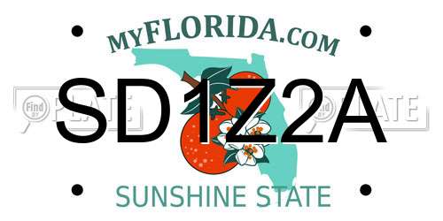 SD1Z2A Florida License Plate