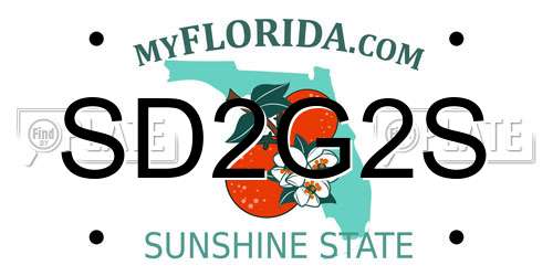 SD2G2S Florida License Plate