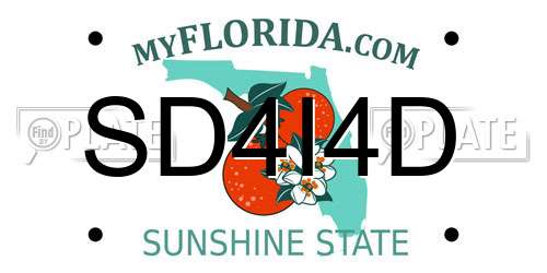 SD4I4D Florida License Plate