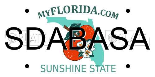 SDABASA Florida License Plate