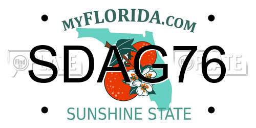 SDAG76 Florida License Plate