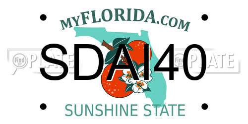 SDAI40 Florida License Plate