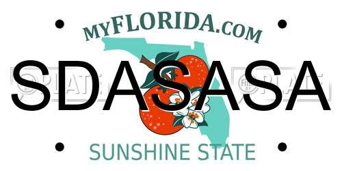 SDASASA Florida License Plate