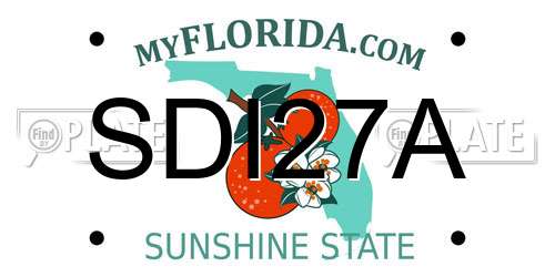 SDI27A Florida License Plate