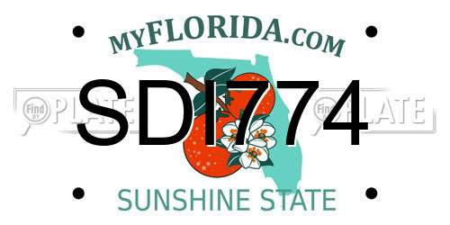 SDI774 Florida License Plate