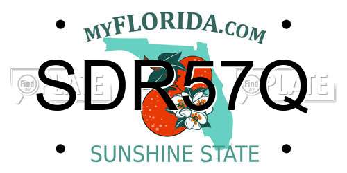 SDR57Q Florida License Plate