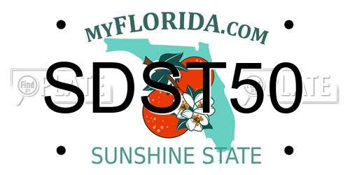 SDST50 Florida License Plate
