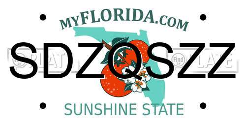 SDZQSZZ Florida License Plate