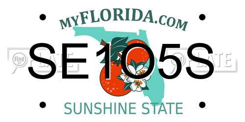 SE1O5S Florida License Plate