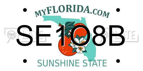 SE1O8B Florida License Plate