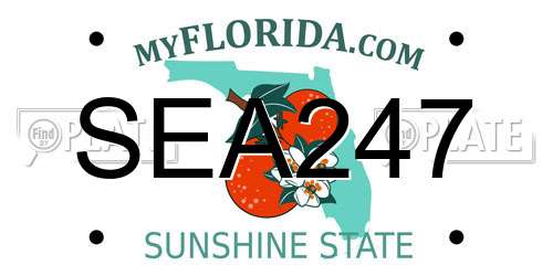 SEA247 Florida License Plate