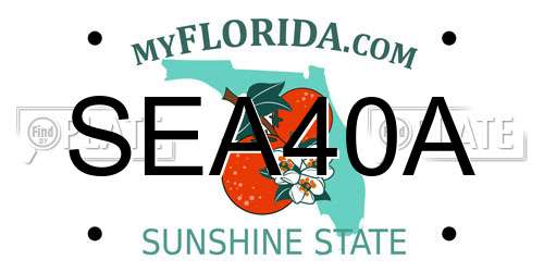 SEA40A Florida License Plate