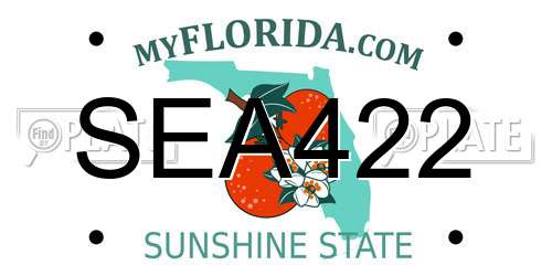 SEA422 Florida License Plate