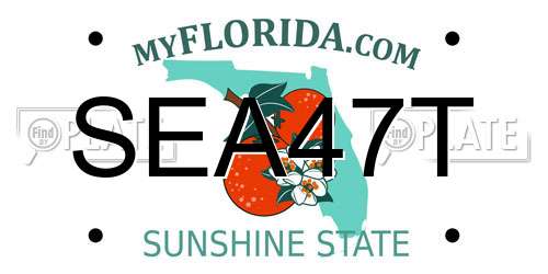 SEA47T Florida License Plate