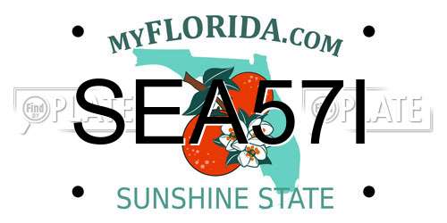 SEA57I Florida License Plate