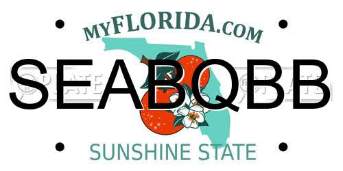 SEABQBB Florida License Plate