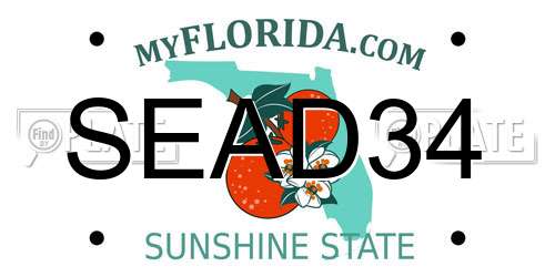 SEAD34 Florida License Plate