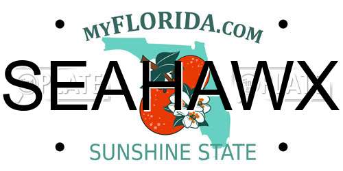 SEAHAWX Florida License Plate