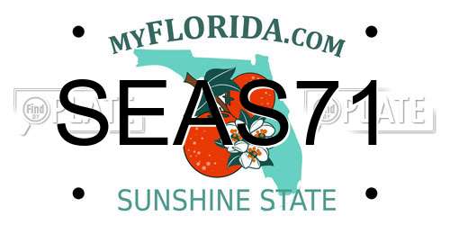 SEAS71 Florida License Plate