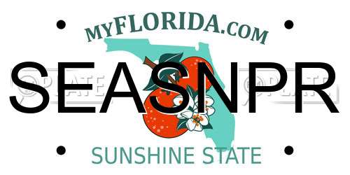 SEASNPR Florida License Plate