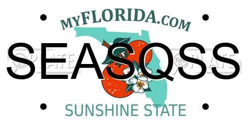 SEASQSS Florida License Plate