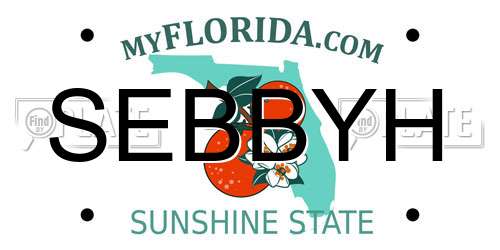 SEBBYH Florida License Plate