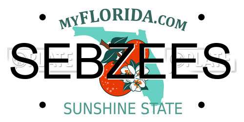 SEBZEES Florida License Plate
