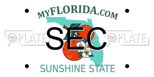 SEC Florida License Plate