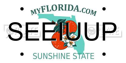 SEEIUUP Florida License Plate