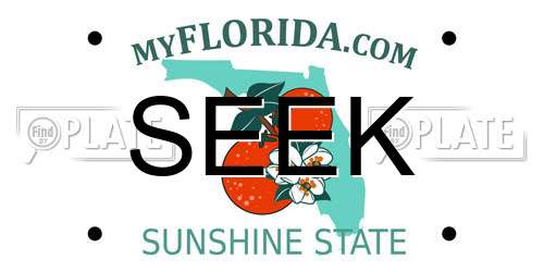 SEEK Florida License Plate