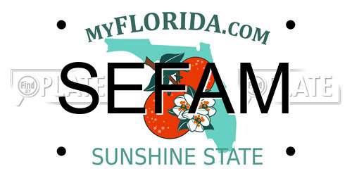 SEFAM Florida License Plate