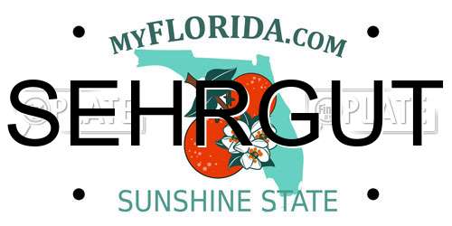 SEHRGUT Florida License Plate