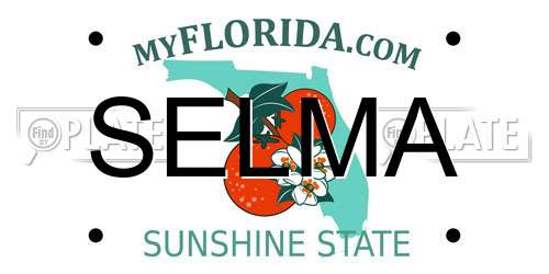 SELMA Florida License Plate