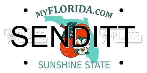 SENDITT Florida License Plate